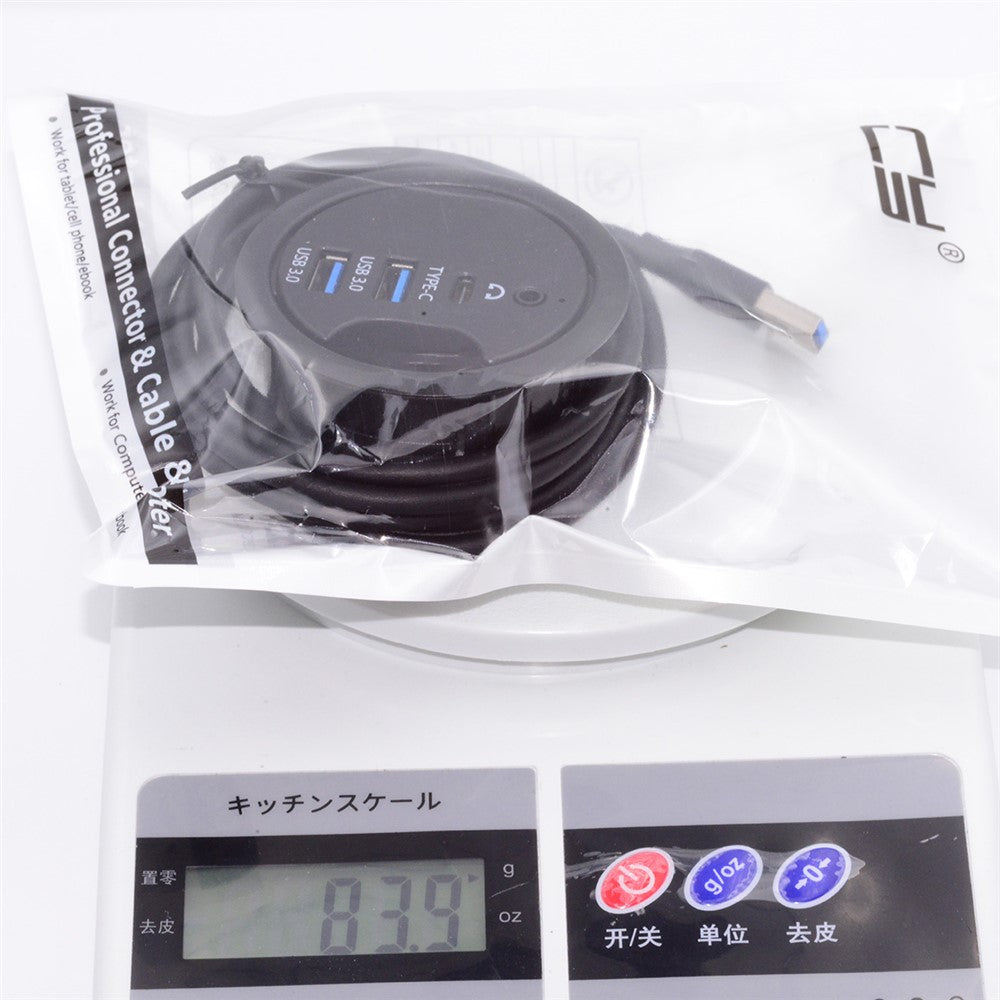 U3-095-HUB04 Desktop USB Hub to 2xCard Reader+USB-C+2xUSB 3.0+Headphone Jack Splitter Dock Station