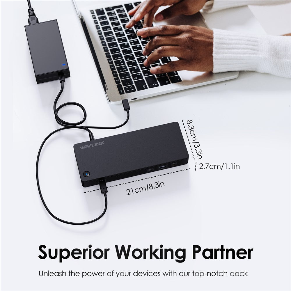WAVLINK UTD22 USB4 Docking Station Dual Monitor USB-C Hub Support 96W Laptop Charging