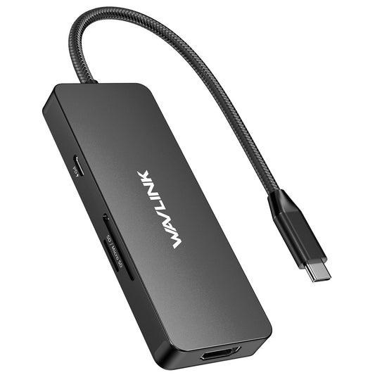 WAVLINK UHP3416 7-in-1 USB-C to 4K HD 100W PD Charging SD / TF Card Reader Docking Station