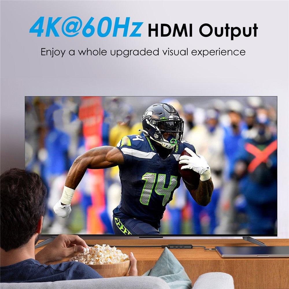 WAVLINK UHP3416 7-in-1 USB-C to 4K HD 100W PD Charging SD / TF Card Reader Docking Station