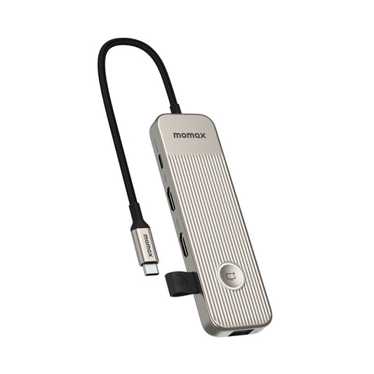 MOMAX Onelink 9 in 1 USB C Hub PD 100W 4K 60Hz Dual HD Ethernet Port SD TF Card Reader Adapter