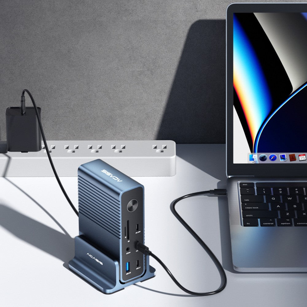 ACASIS DS-7A15 15 in 1 USB-C Hub 100W PD 4K 60Hz Compatible with Thunderbolt 3 / 4 Docking Station
