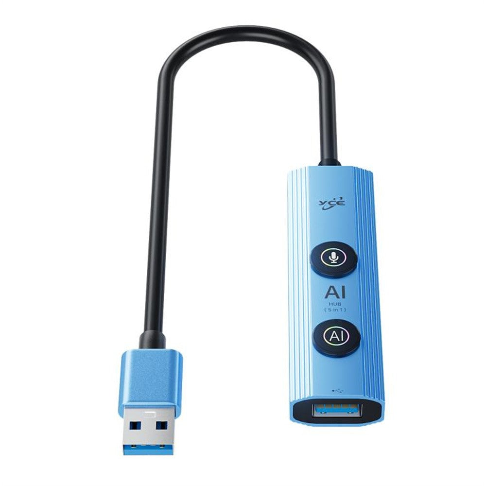 YCE V295A 5 in 1 USB3.0 Hub Aluminum Alloy Multi-Function AI Expansion Dock