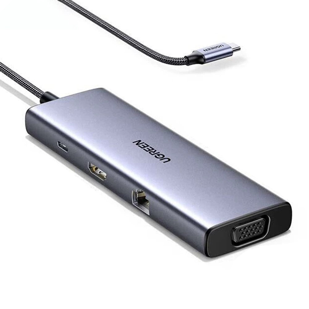UGREEN 15600 9 in 1 USB-C Hub HD VGA USB-A Ethernet SD / TF PD Docking Station Adapter