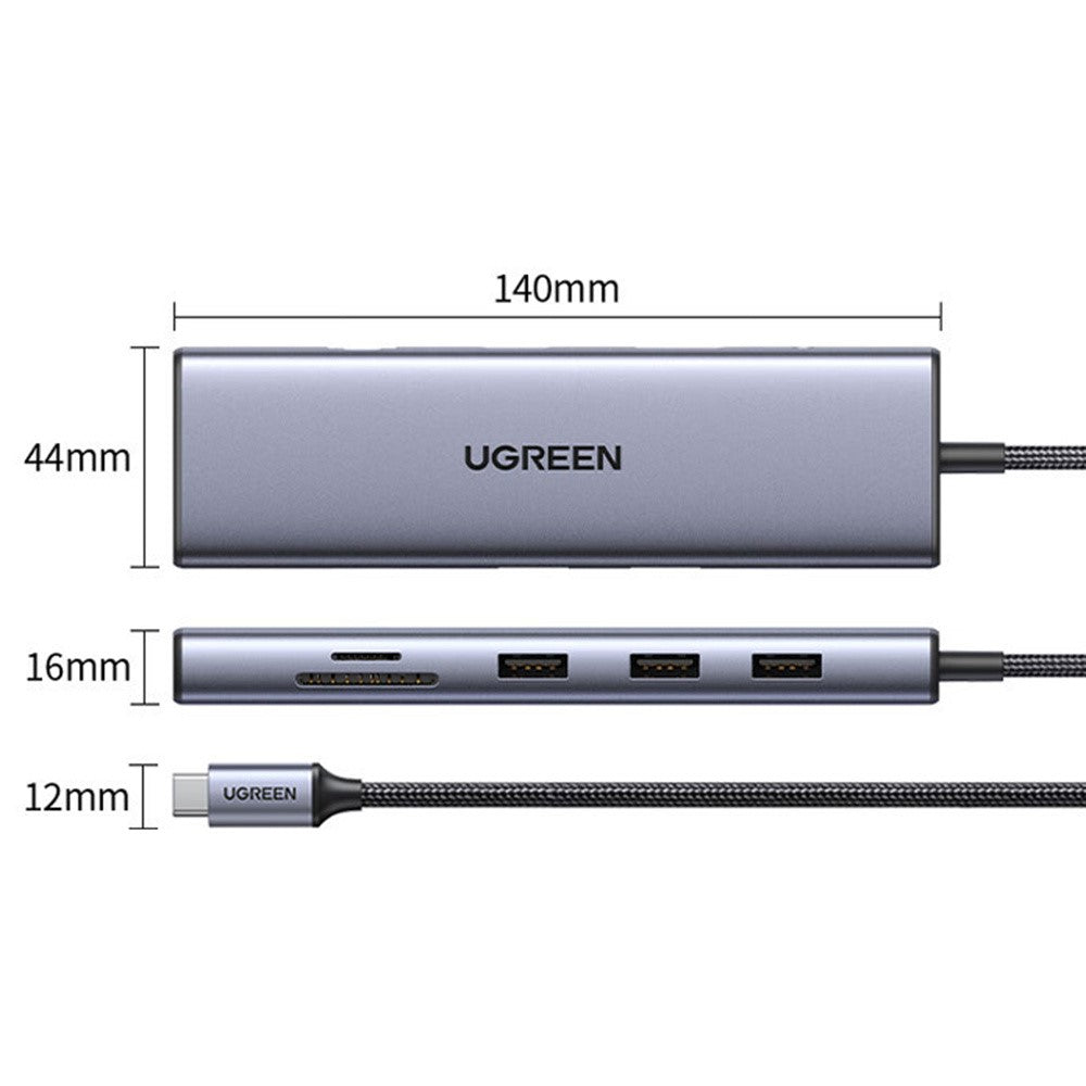 UGREEN 15600 9 in 1 USB-C Hub HD VGA USB-A Ethernet SD / TF PD Docking Station Adapter
