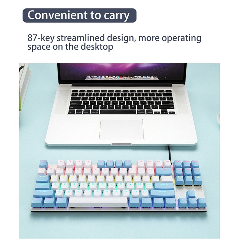 IBLANCOD K87 87-Key Conflict-Free Mechanical Keyboard with Colorful Backlit for Home/Office/Gaming