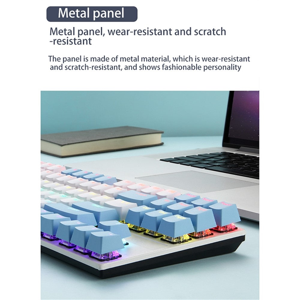 IBLANCOD K87 87-Key Conflict-Free Mechanical Keyboard with Colorful Backlit for Home/Office/Gaming