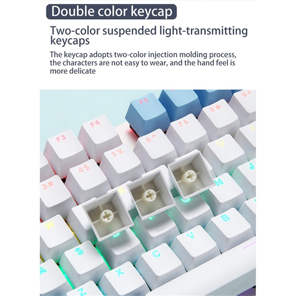 IBLANCOD K87 87-Key Conflict-Free Mechanical Keyboard with Colorful Backlit for Home/Office/Gaming