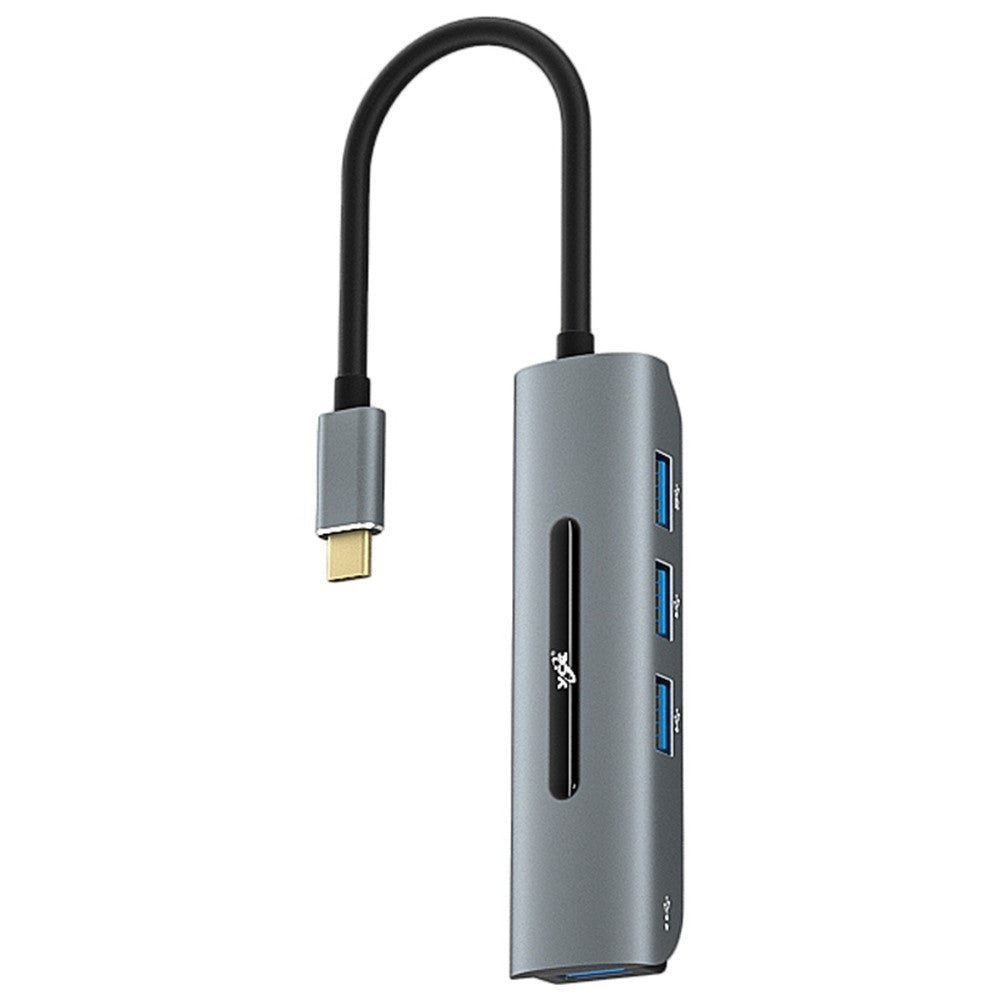 V200A 4-in-1 Aluminum Alloy Type C USB C Hub Adapter to USB 2.0 USB 3.0 Ports for Laptop PC Computer