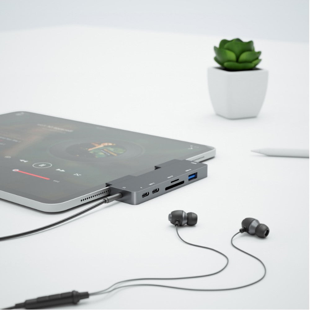 UC300 Type-C 7-in-1 USB-C Docking Station 4K HD Type-C to HD Hub Multi-Port USB-C Adapter Hub Support 4K Resolution