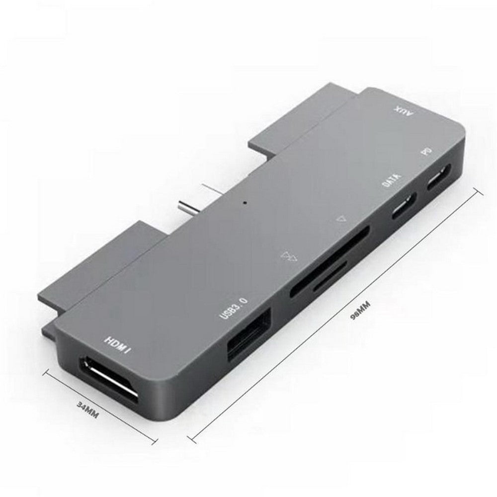 UC300 Type-C 7-in-1 USB-C Docking Station 4K HD Type-C to HD Hub Multi-Port USB-C Adapter Hub Support 4K Resolution