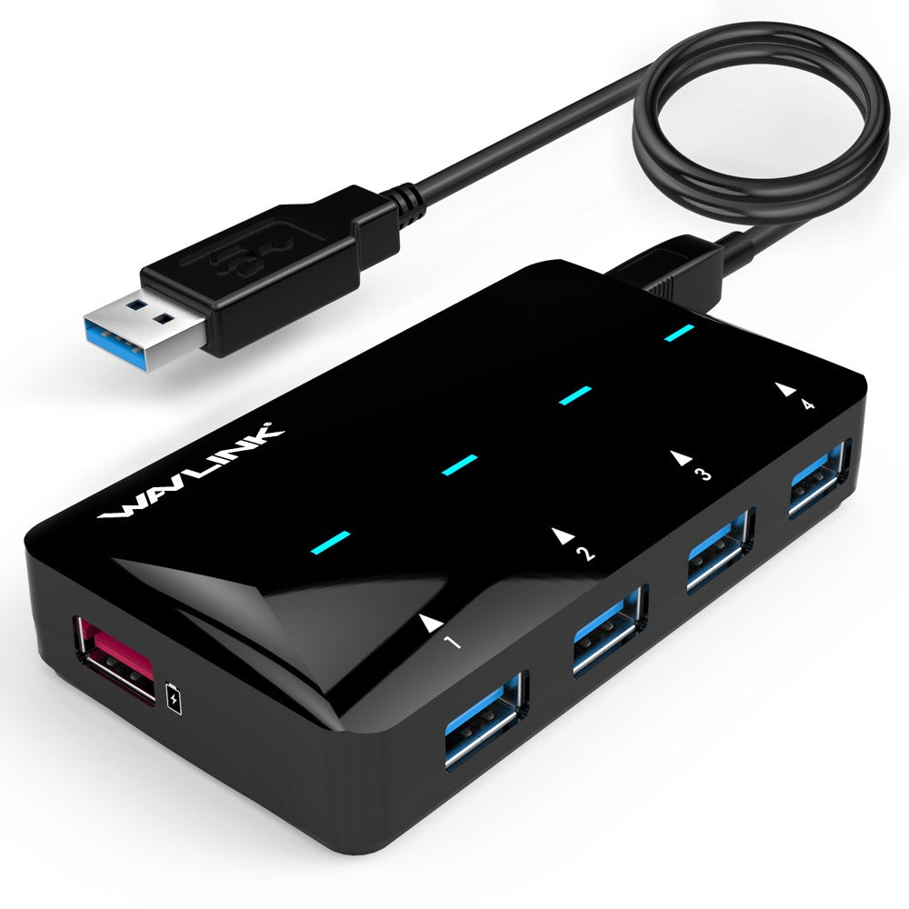 WAVLINK WL-UH3042P1 USB3.0 4-Port Hub 2.4A Fast Charging Adapter for Keyboard Mouse
