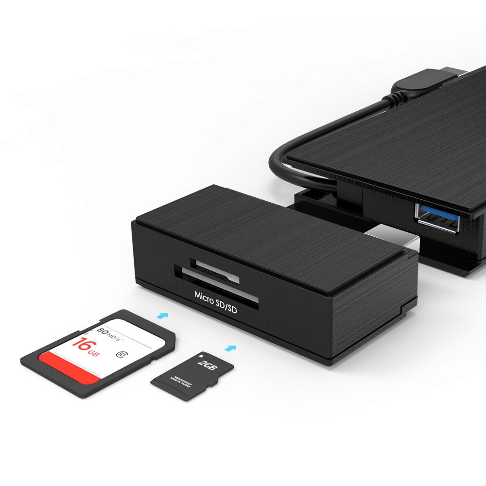 WAVLINK WL-UG39DH2 Dual 2K HD Mini Docking Station USB3.0 to HD / VGA / Gigabit Ethernet Splitter Adapter with Combo Card Reader