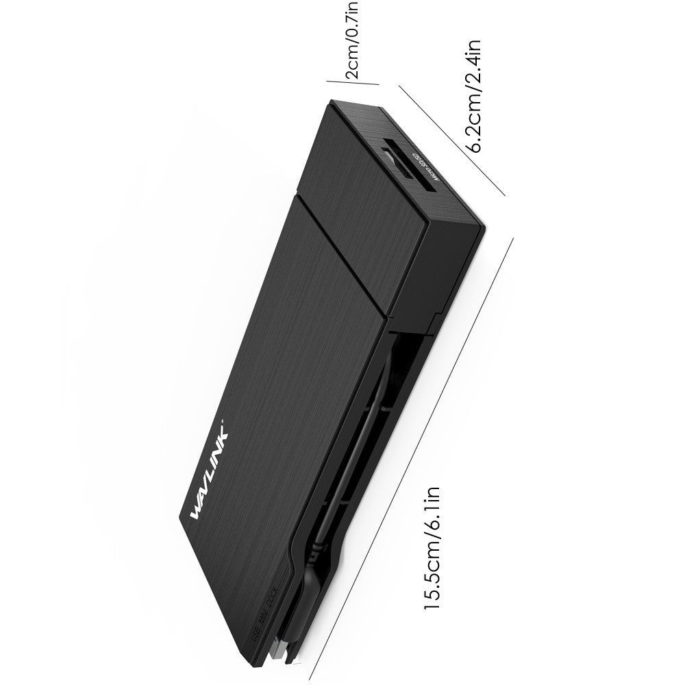 WAVLINK WL-UG39DH2 Dual 2K HD Mini Docking Station USB3.0 to HD / VGA / Gigabit Ethernet Splitter Adapter with Combo Card Reader