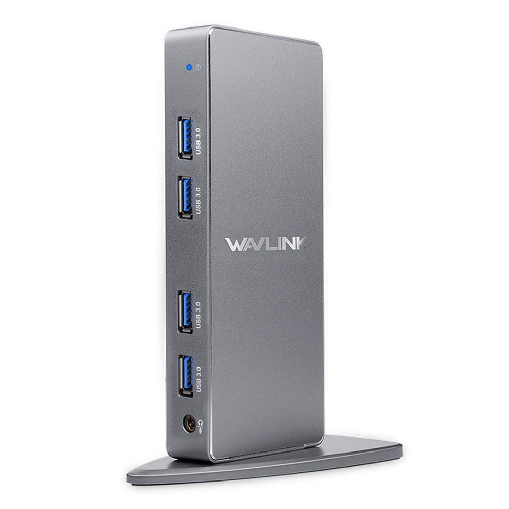 WAVLINK WL-UG69DK7 Type-C Universal Docking Station Desktop Laptops Aluminum Alloy Hub Adapter Support 4K / 5K