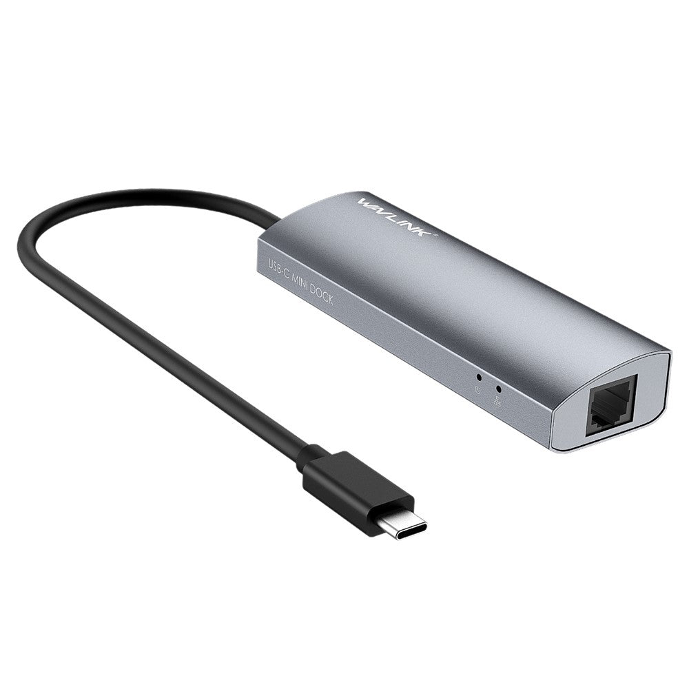 WAVLINK WL-UHP3408 4-in-1 Type-C to HD+2xUSB3.0+Gigabit RJ45 Docking Station USB Hub Adapter