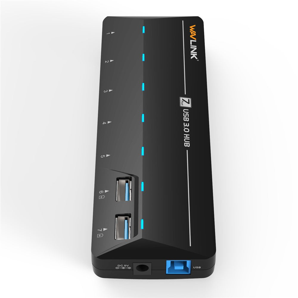 WAVLINK WL-UH3073D SuperSpeed USB3.0 Hub Adapter 7-Port Docking Station with Individual Power Button