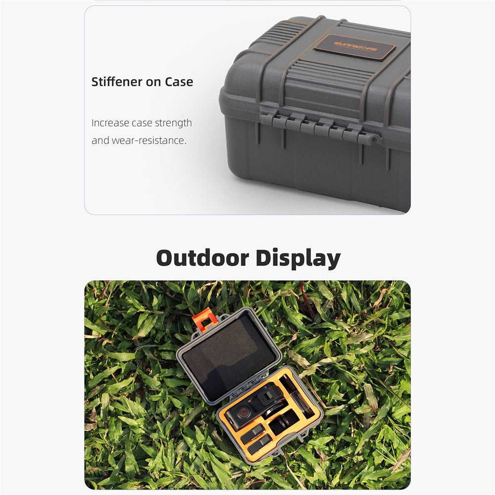 SUNNYLIFE AQX-18 Shockproof Box for DJI Osmo Action 5 Pro / 4 / 3 Hard Shell Waterproof Storage Case