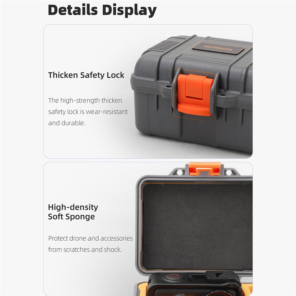 SUNNYLIFE AQX-18 Shockproof Box for DJI Osmo Action 5 Pro / 4 / 3 Hard Shell Waterproof Storage Case
