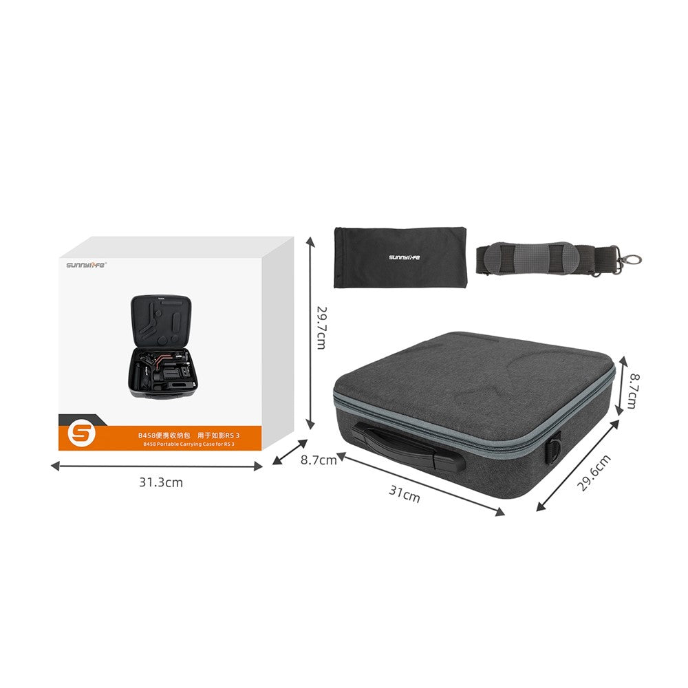 SUNNYLIFE RO-B458 for DJI RS 3 Gimbal Stabilizer Portable Storage Bag Shockproof Carrying Case
