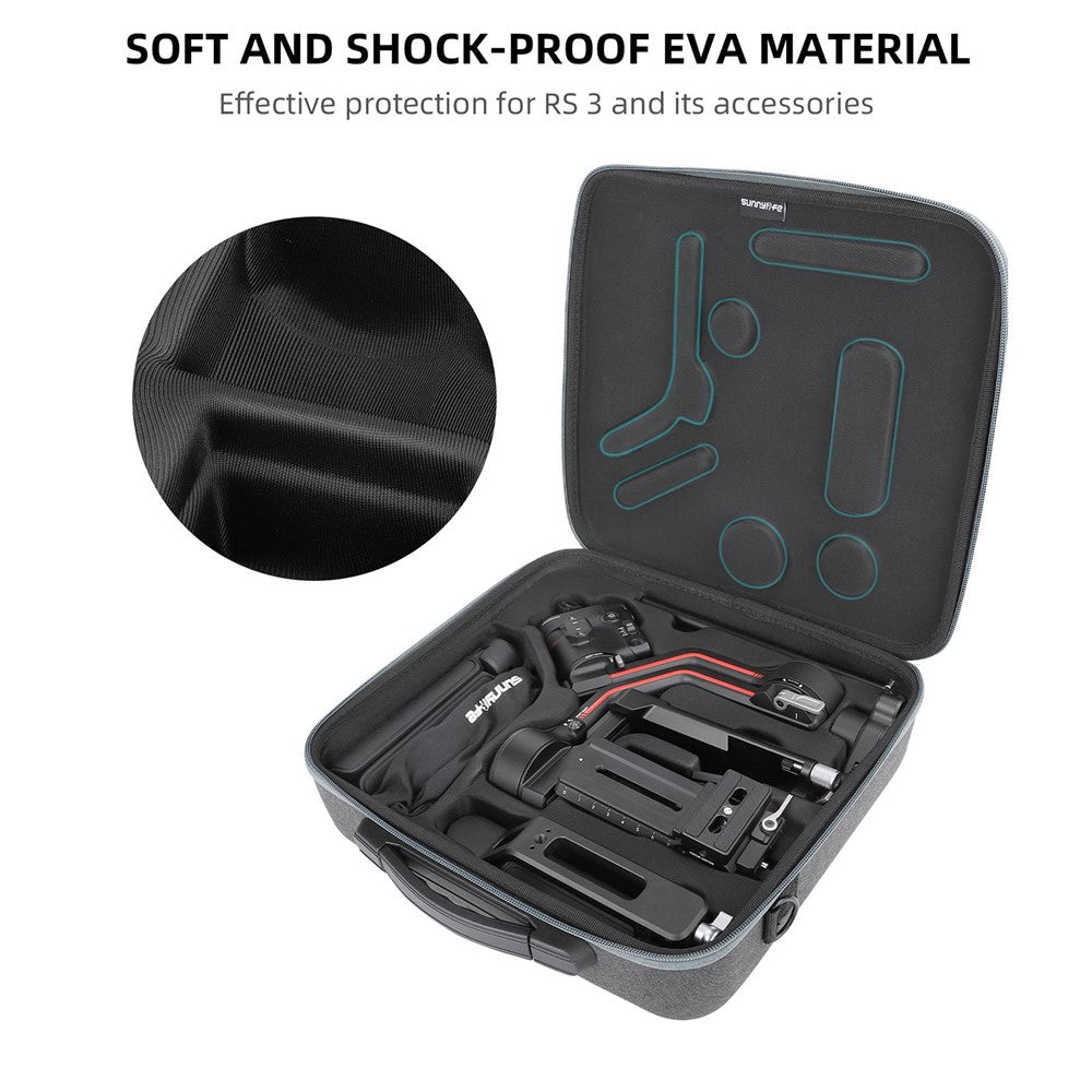 SUNNYLIFE RO-B458 for DJI RS 3 Gimbal Stabilizer Portable Storage Bag Shockproof Carrying Case