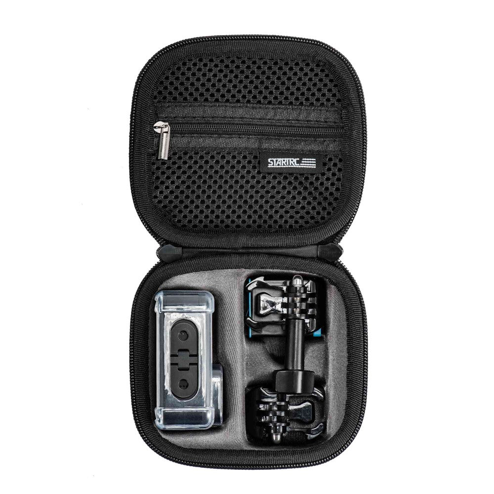 STARTRC 1111363 For GoPro Hero 11 Waterproof PU Carrying Case Shockproof Portable Storage Bag (with Hand Rope and Carabiner)