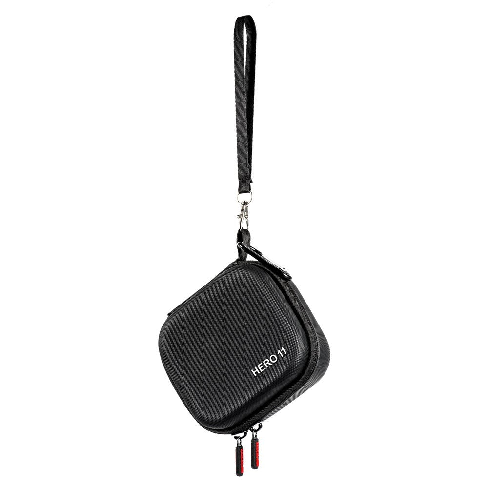 STARTRC 1111363 For GoPro Hero 11 Waterproof PU Carrying Case Shockproof Portable Storage Bag (with Hand Rope and Carabiner)