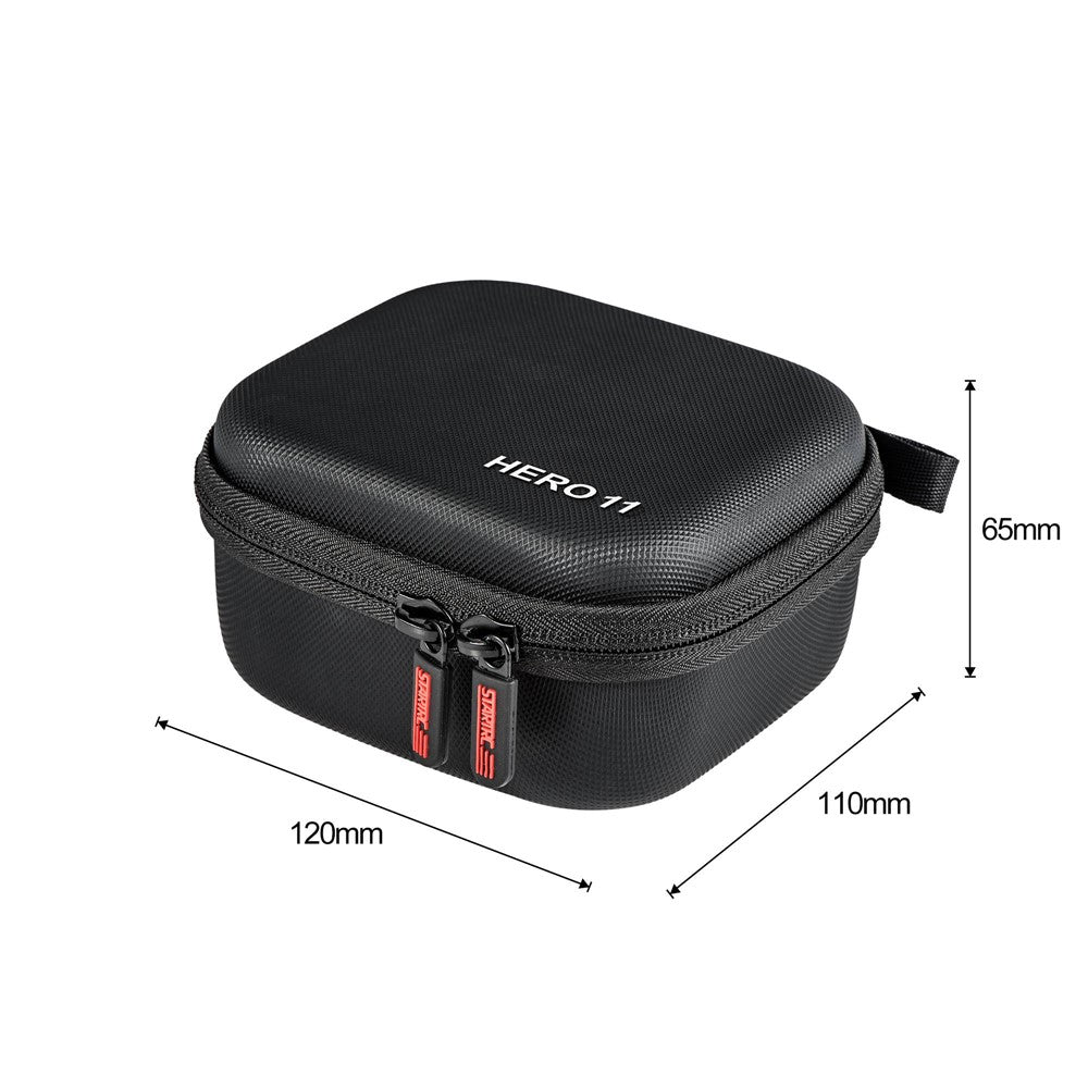 STARTRC 1111363 For GoPro Hero 11 Waterproof PU Carrying Case Shockproof Portable Storage Bag (with Hand Rope and Carabiner)