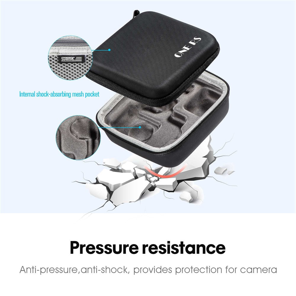 STARTRC 1111363 For GoPro Hero 11 Waterproof PU Carrying Case Shockproof Portable Storage Bag (with Hand Rope and Carabiner)