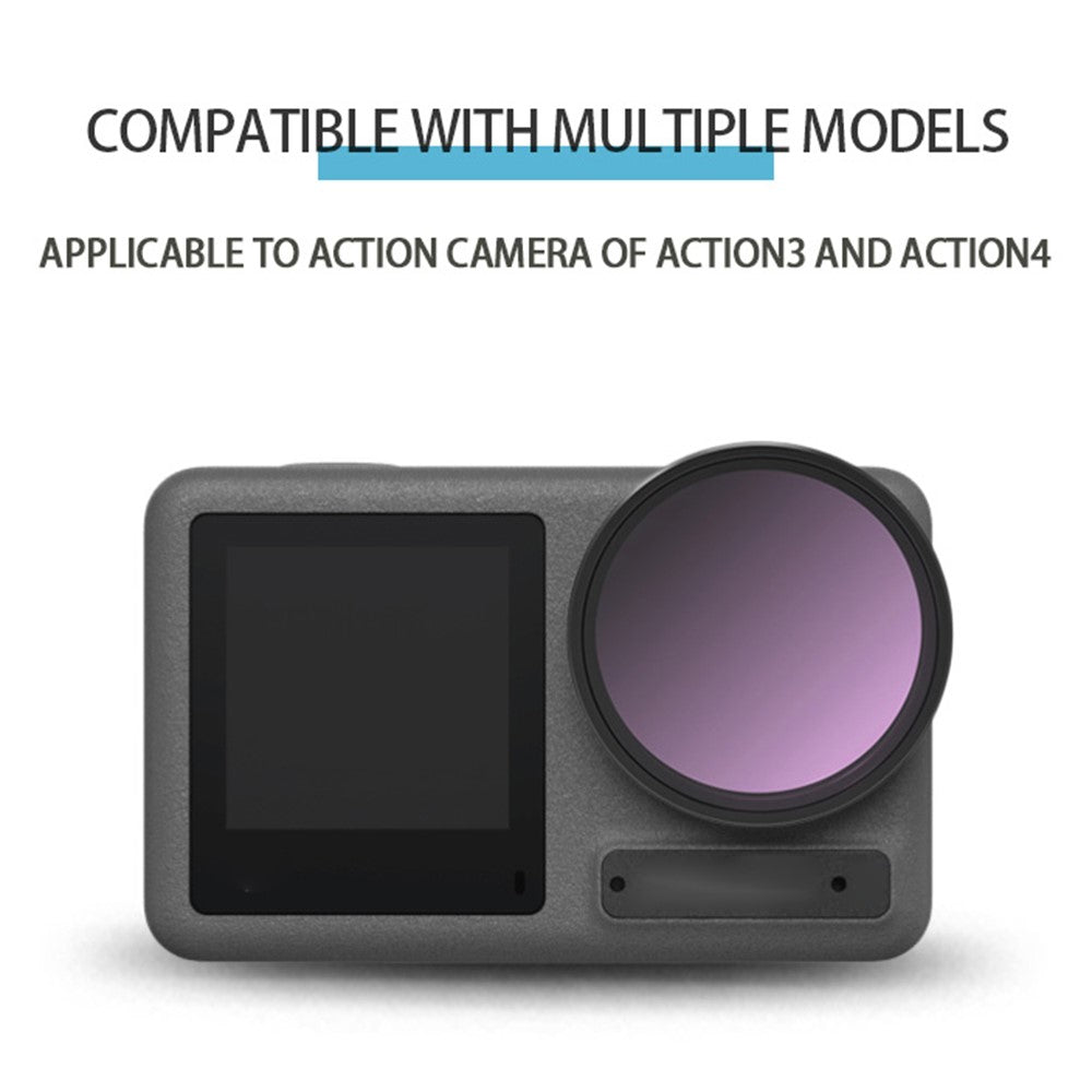 JUNESTAR JSR-1013 For DJI Osmo Action 4 / 3 Camera Filter Replacement NDPL Filter Photography Accessory