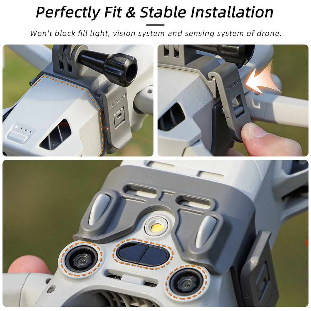 SUNNYLIFE N4P-GZ768 Universal Drone Light + Multi-function Adapter Mount for DJI Mini 4 Pro