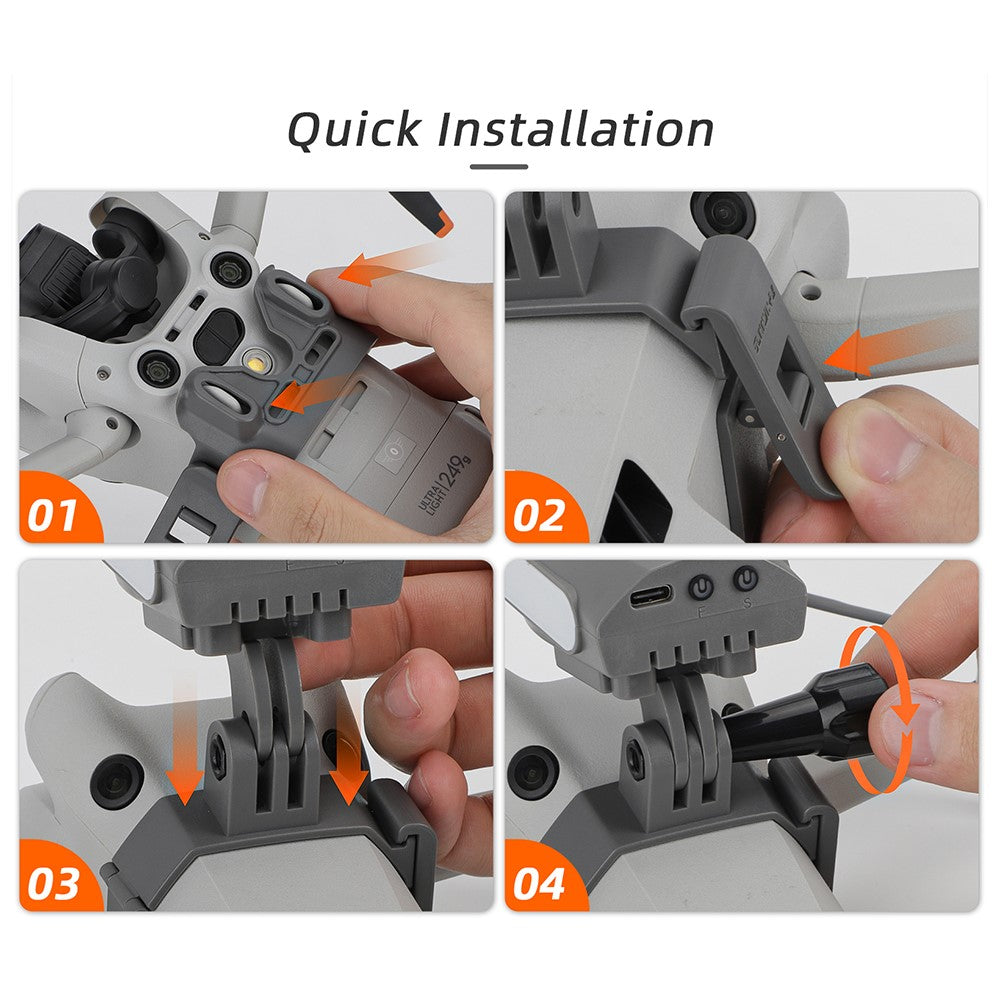SUNNYLIFE N4P-GZ768 Universal Drone Light + Multi-function Adapter Mount for DJI Mini 4 Pro