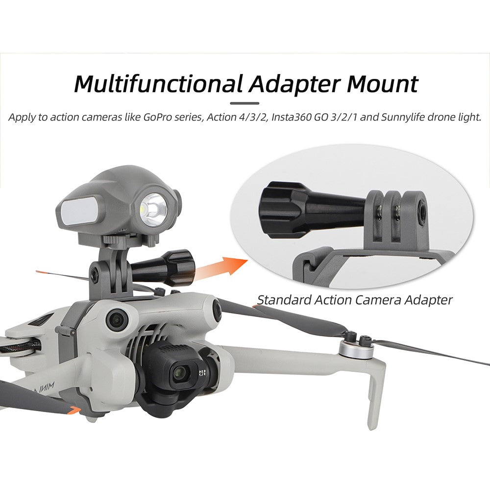 SUNNYLIFE N4P-GZ768 Universal Drone Light + Multi-function Adapter Mount for DJI Mini 4 Pro