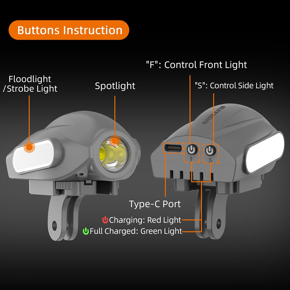 SUNNYLIFE N4P-GZ768 Universal Drone Light + Multi-function Adapter Mount for DJI Mini 4 Pro