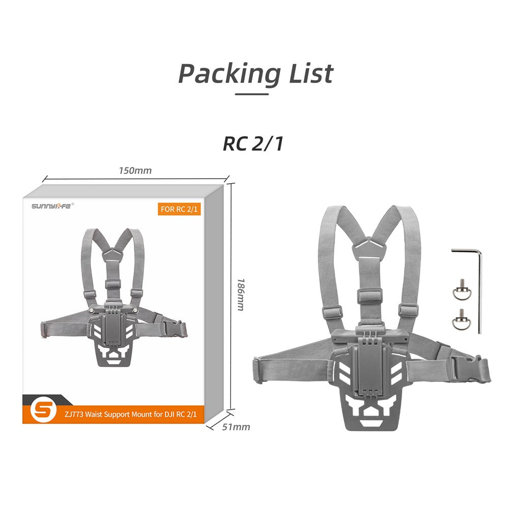 SUNNYLIFE ZJ773 For DJI RC 2 / DJI RC Remote Control Waist Support Bracket Chest Strap