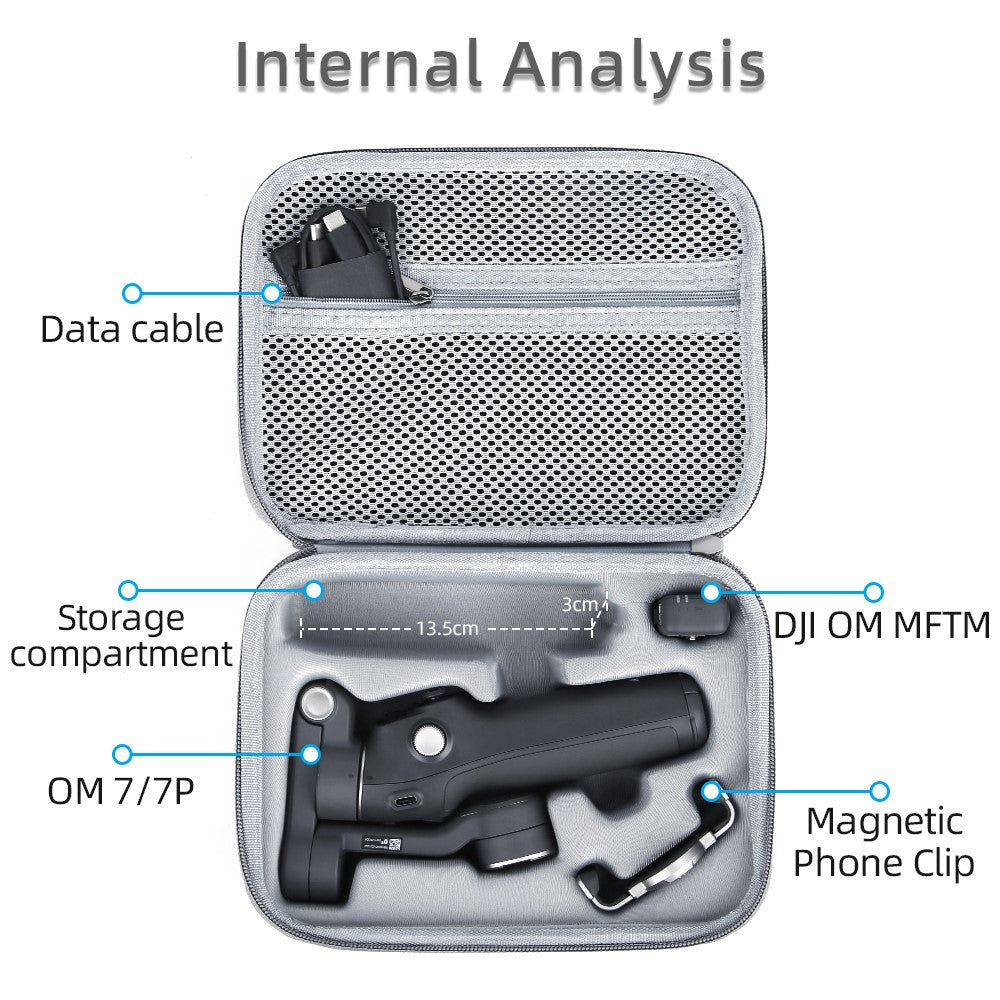 For DJI Osmo Mobile 7 Pro / Mobile 7 Smartphone Gimbal Stabilizer Storage Case Portable Carry Bag with Shoulder Strap