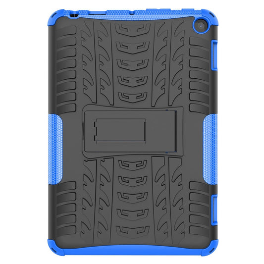 For Amazon Fire HD 8 (2022) Cool Tyre Pattern Kickstand Case Hybrid PC + TPU Anti-drop Tablet Protective Cover