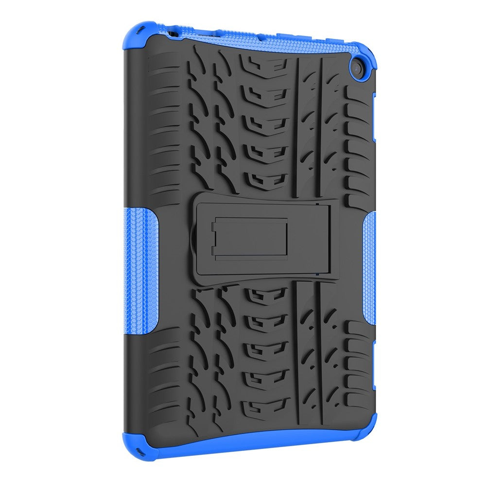 For Amazon Fire HD 8 (2022) Cool Tyre Pattern Kickstand Case Hybrid PC + TPU Anti-drop Tablet Protective Cover