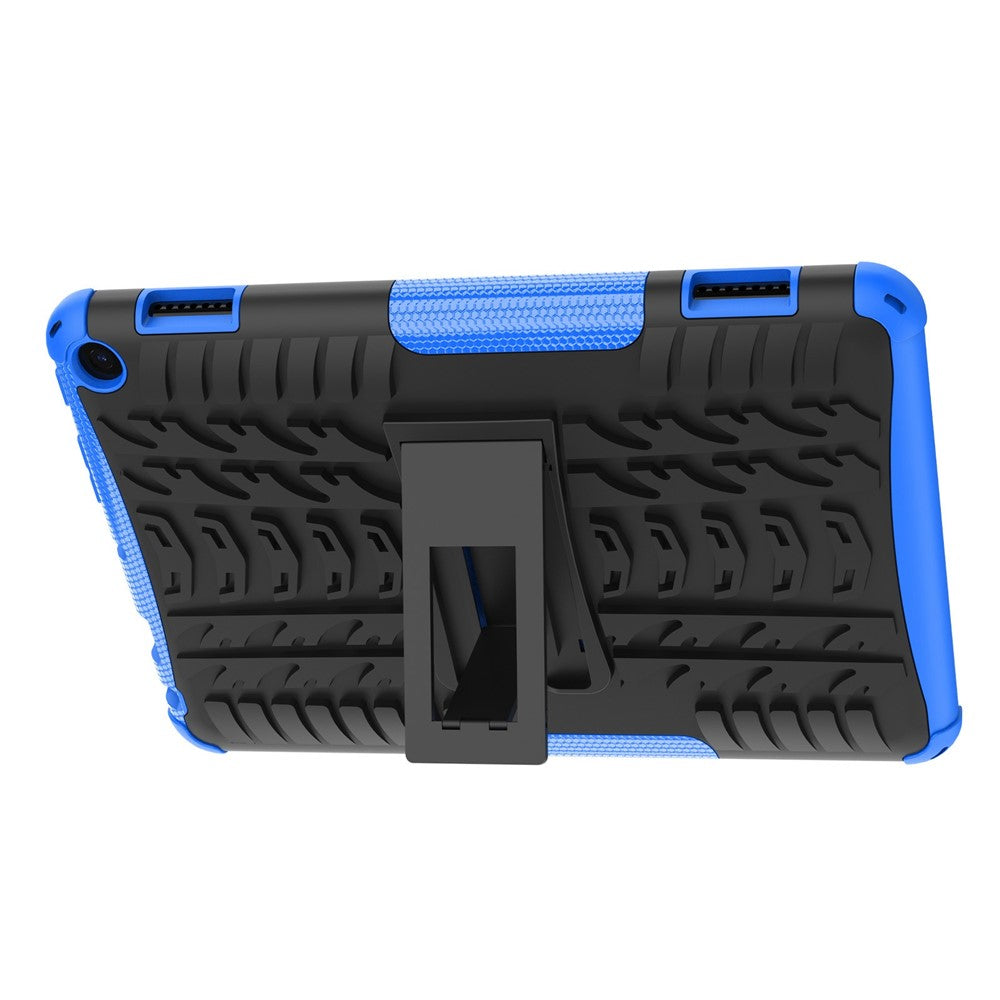 For Amazon Fire HD 8 (2022) Cool Tyre Pattern Kickstand Case Hybrid PC + TPU Anti-drop Tablet Protective Cover
