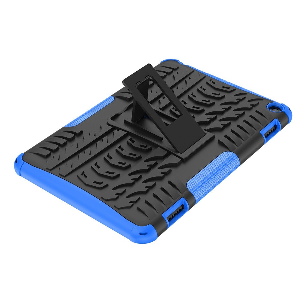 For Amazon Fire HD 8 (2022) Cool Tyre Pattern Kickstand Case Hybrid PC + TPU Anti-drop Tablet Protective Cover