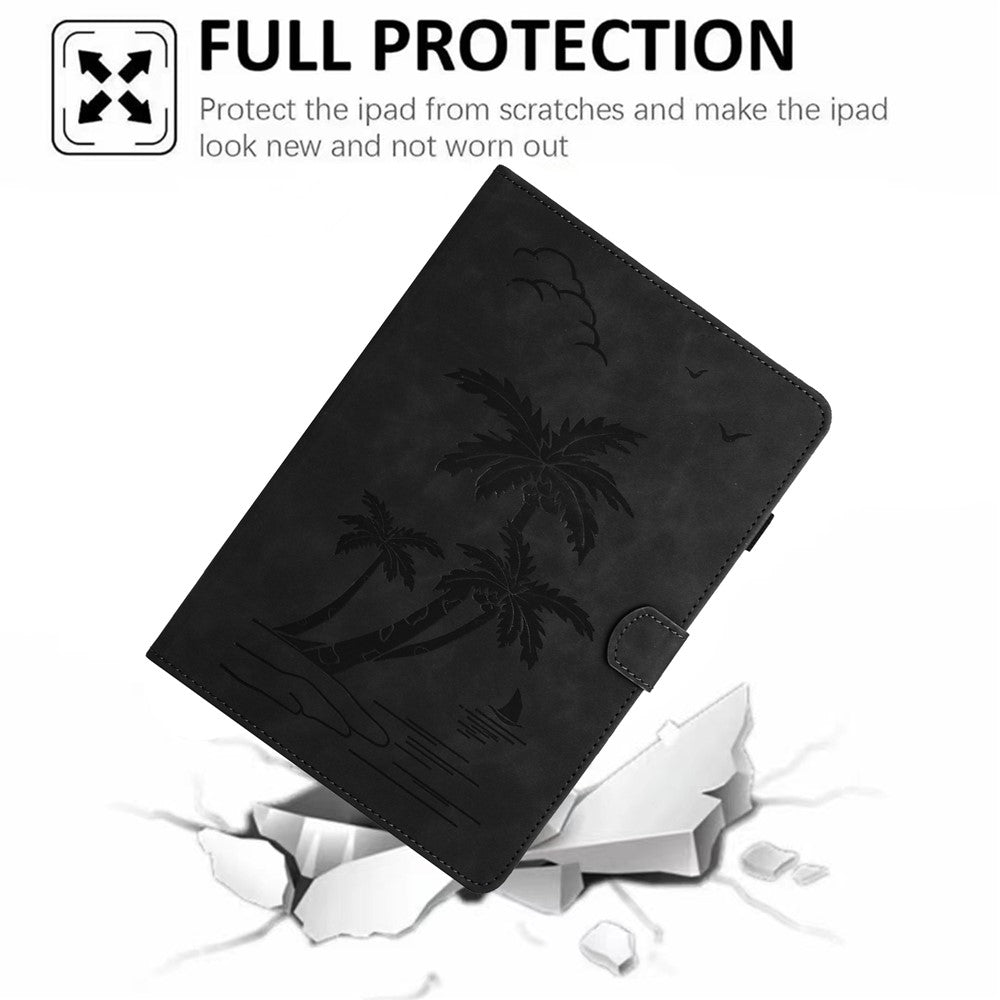 For Amazon Fire HD 10 (2021) / (2023) / Fire HD 10 Plus (2021) / (2023) Case Smart PU Leather Coconut Tree Tablet Cover