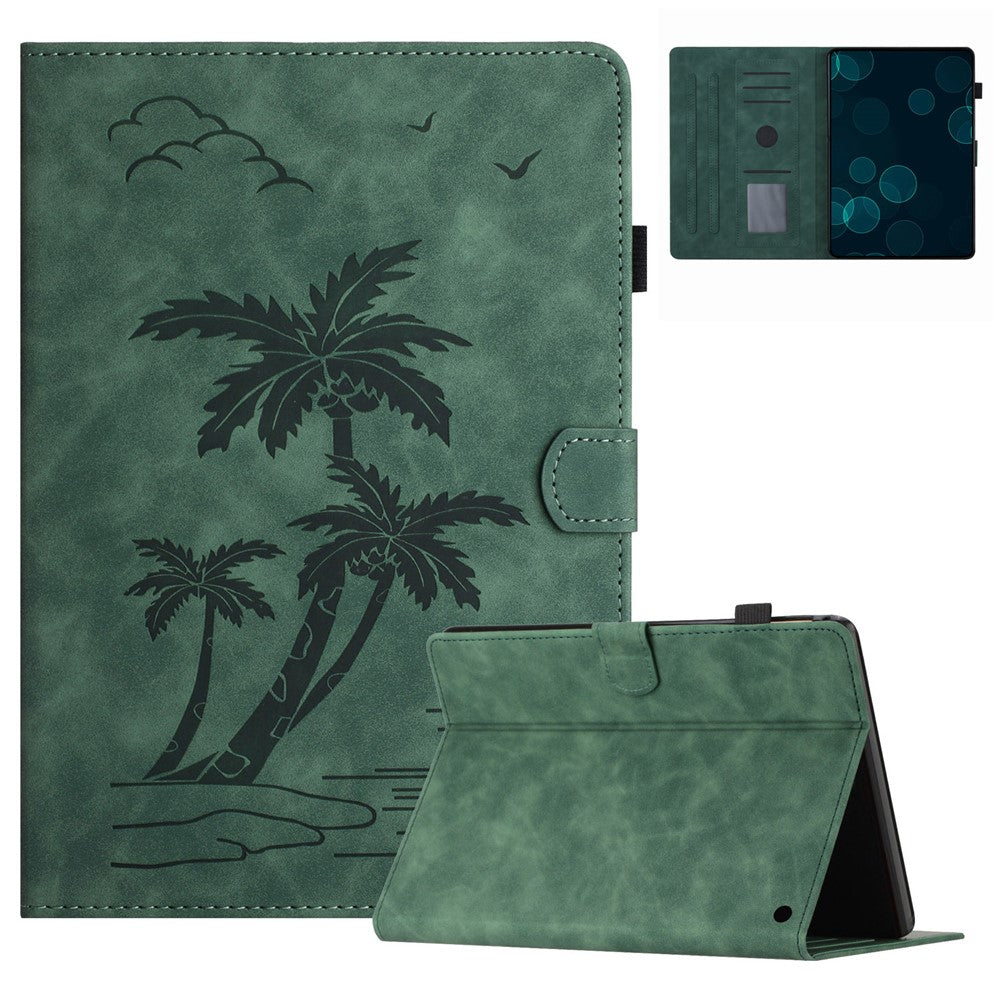 For Amazon Fire HD 10 (2021) / (2023) / Fire HD 10 Plus (2021) / (2023) Case Smart PU Leather Coconut Tree Tablet Cover