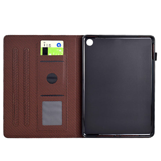 For Amazon Fire HD 10 Plus (2023) Case Carbon Fiber Texture PU Leather E-Reader Cover