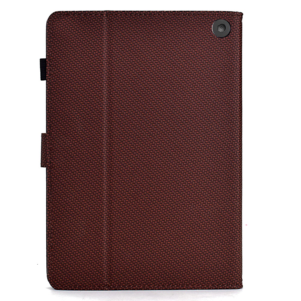For Amazon Fire HD 10 Plus (2023) Case Carbon Fiber Texture PU Leather E-Reader Cover