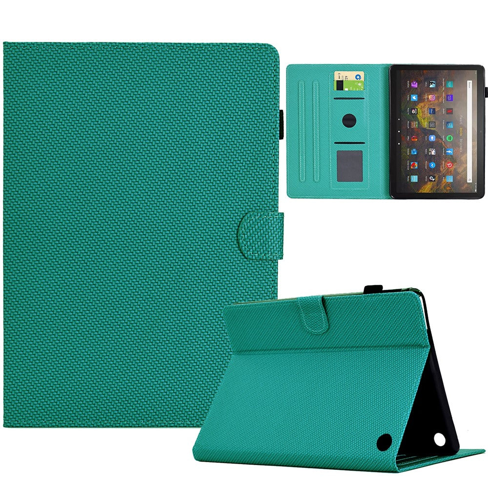 For Amazon Fire HD 10 Plus (2023) Case Carbon Fiber Texture PU Leather E-Reader Cover
