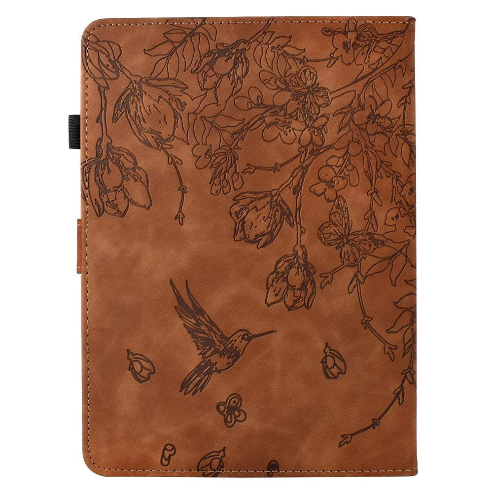 For Amazon Kindle Paperwhite (2021) 6.8 inch Case Flower Bird Imprinted Card Holder Leather Cover