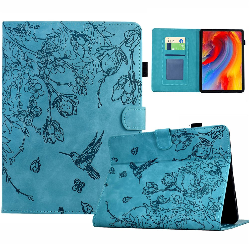 For Amazon Kindle Paperwhite (2021) 6.8 inch Case Flower Bird Imprinted Card Holder Leather Cover