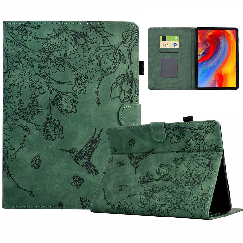 For Amazon Kindle 11th (2024) / 6'' (2022) Case Flower Bird Imprinted Card Holder Leather Tablet Cover