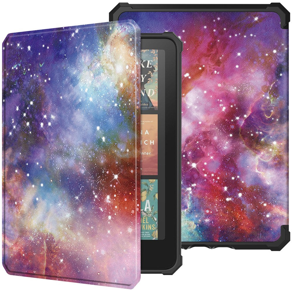 For Amazon Kindle Paperwhite (2024) / Kindle Colorsoft Case Pattern Print TPU+ PU E-Reader Cover