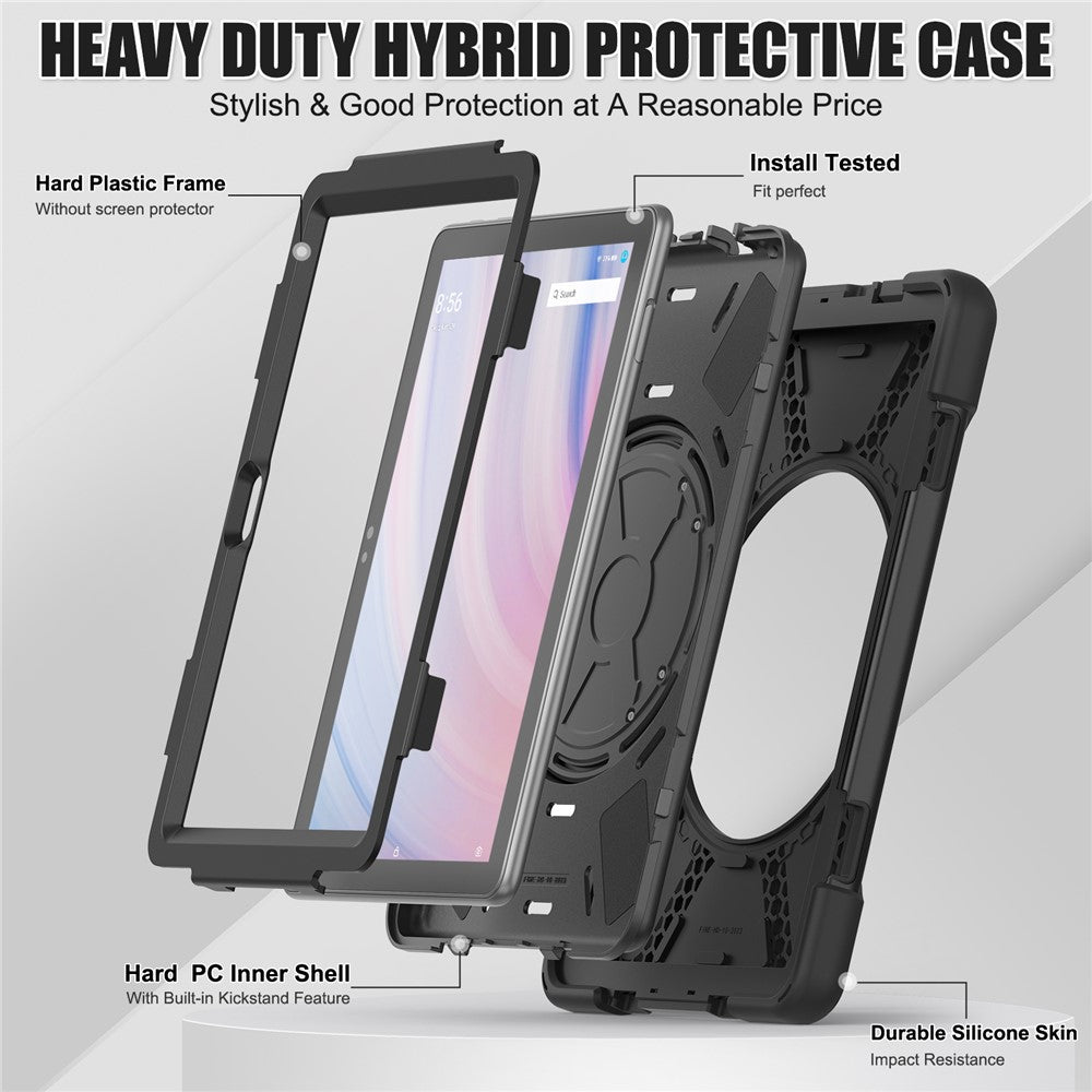 For Amazon Fire HD 10 (2023) Case Kickstand PC+Silicone Tablet Cover